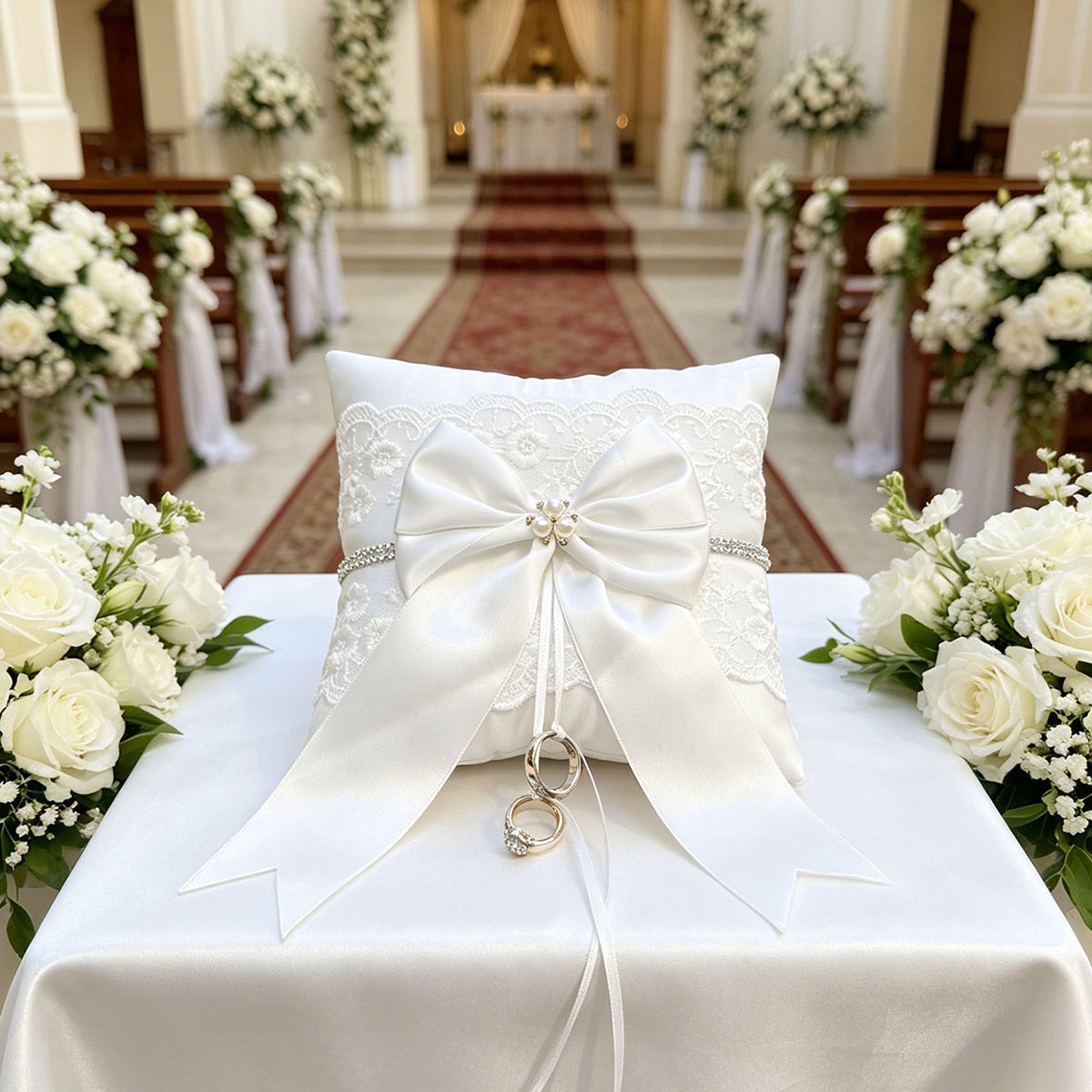 Ring Bearer Pillow - Açık Hava Kilise Düğün Töreni için