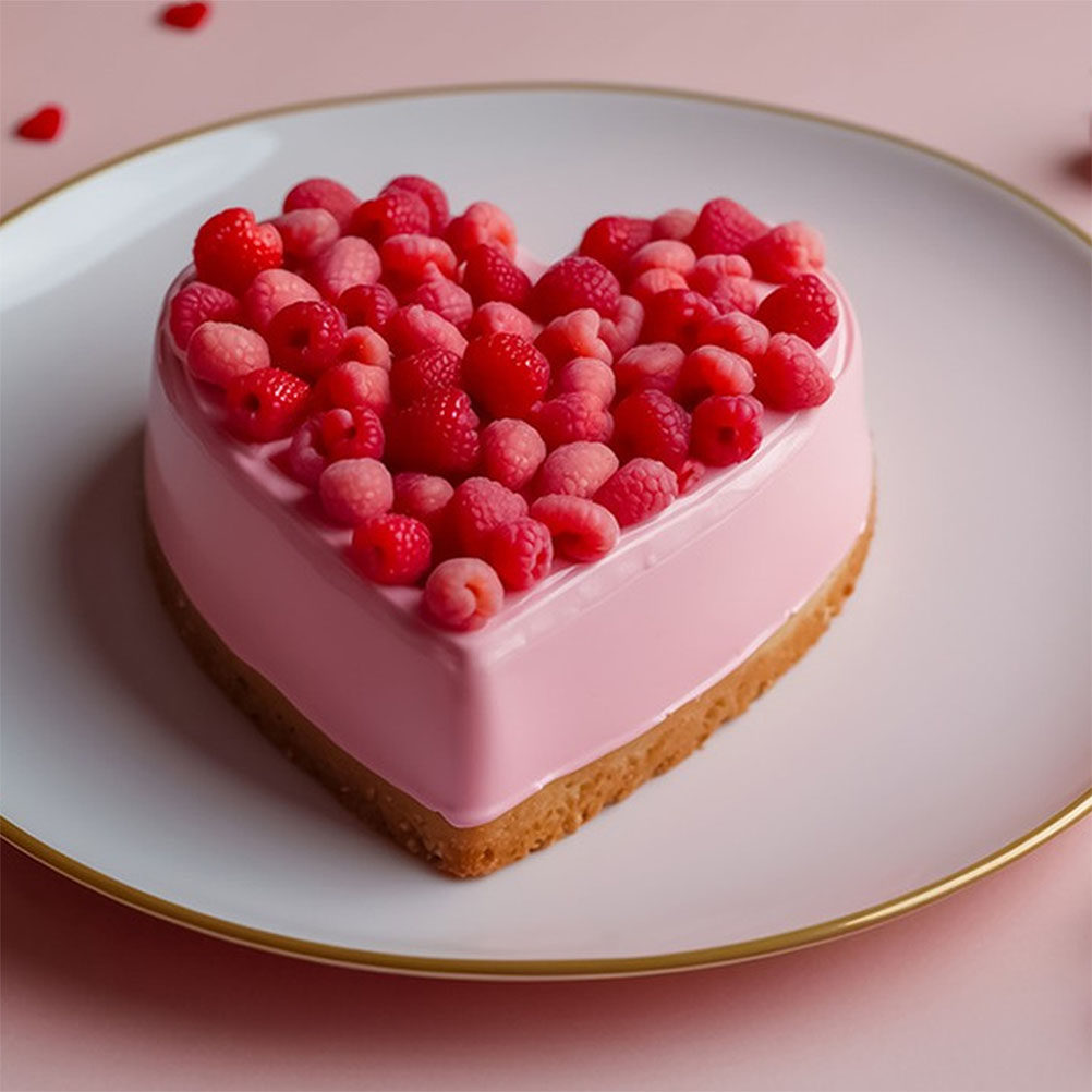 Wedding Decoration Supply - 4 Adet Kalp Şeklinde Köpük Pasta