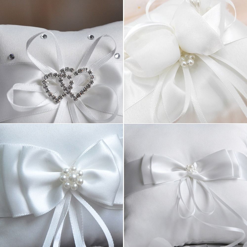 Ring Bearer Pillow - 15*15cm 20*20cm Yüzük Taşıyıcı Yastık Beyaz