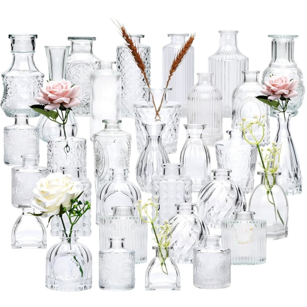 Flower Girl Basket - 10 adet fransız Retro kabartma Mini