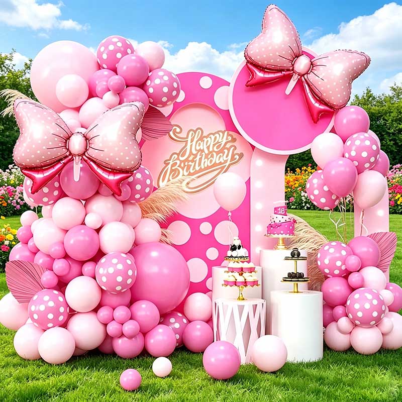 Wedding Day Supply Kit - 99 adet Pembe Yay Minnie Folyo