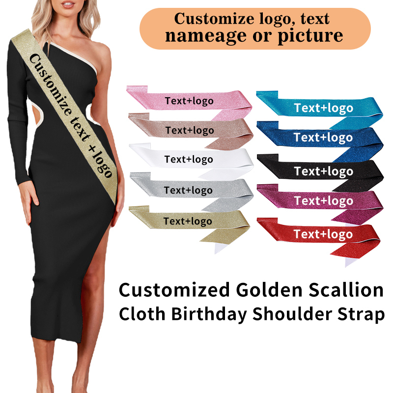 Bride Tribe Sash - Diy Özel Glitter Saten Kanat İstediğiniz