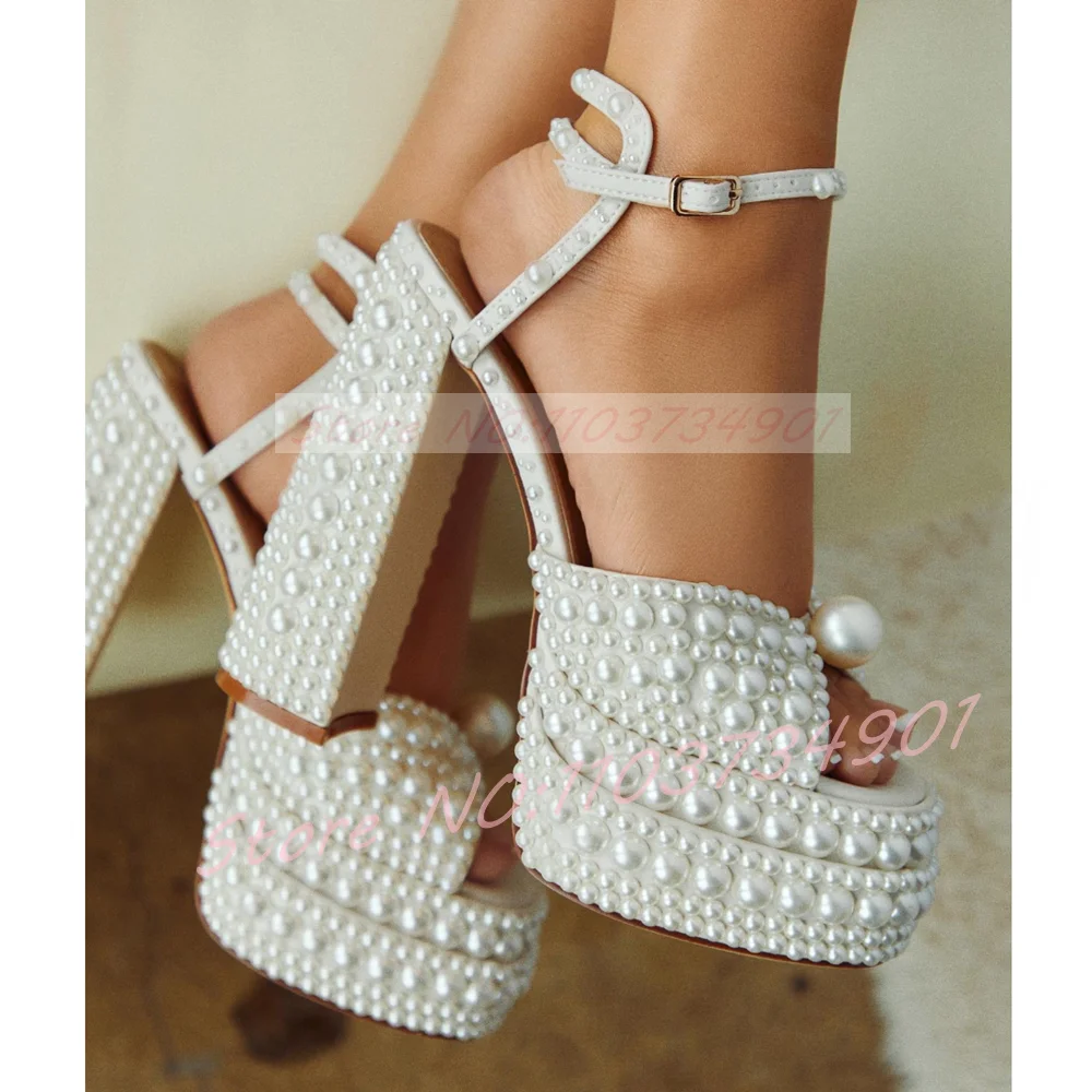 Kadın Beyaz İnci Platform Sand - Wedding Shop incelemesi ve fiyatı