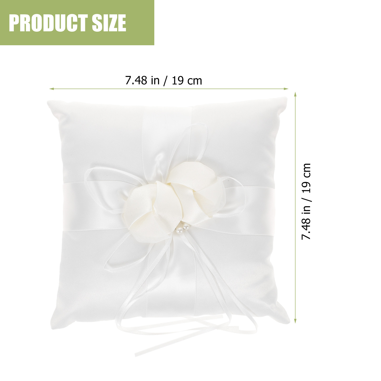 20x20cm zarif beyaz saten cep  - Ring Bearer Pillow incelemesi ve fiyatı