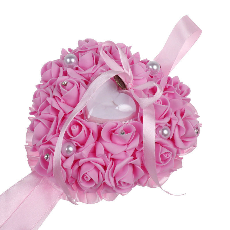1 adet Kalp şeklinde Gül Çiçek - Ring Bearer Pillow incelemesi ve fiyatı