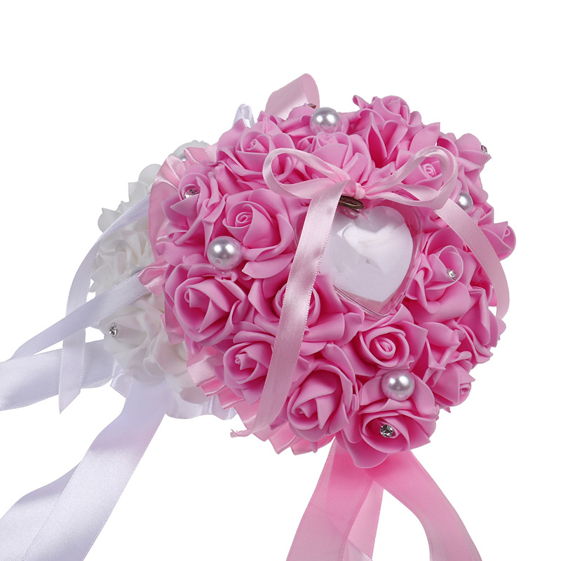 1 adet Kalp şeklinde Gül Çiçek - Ring Bearer Pillow incelemesi ve fiyatı