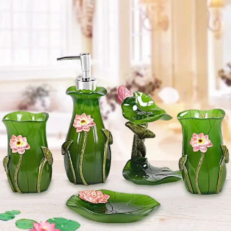5 adet/takım Reçine Banyo Akse - Wedding Bathroom Supply Kit incelemesi ve fiyatı