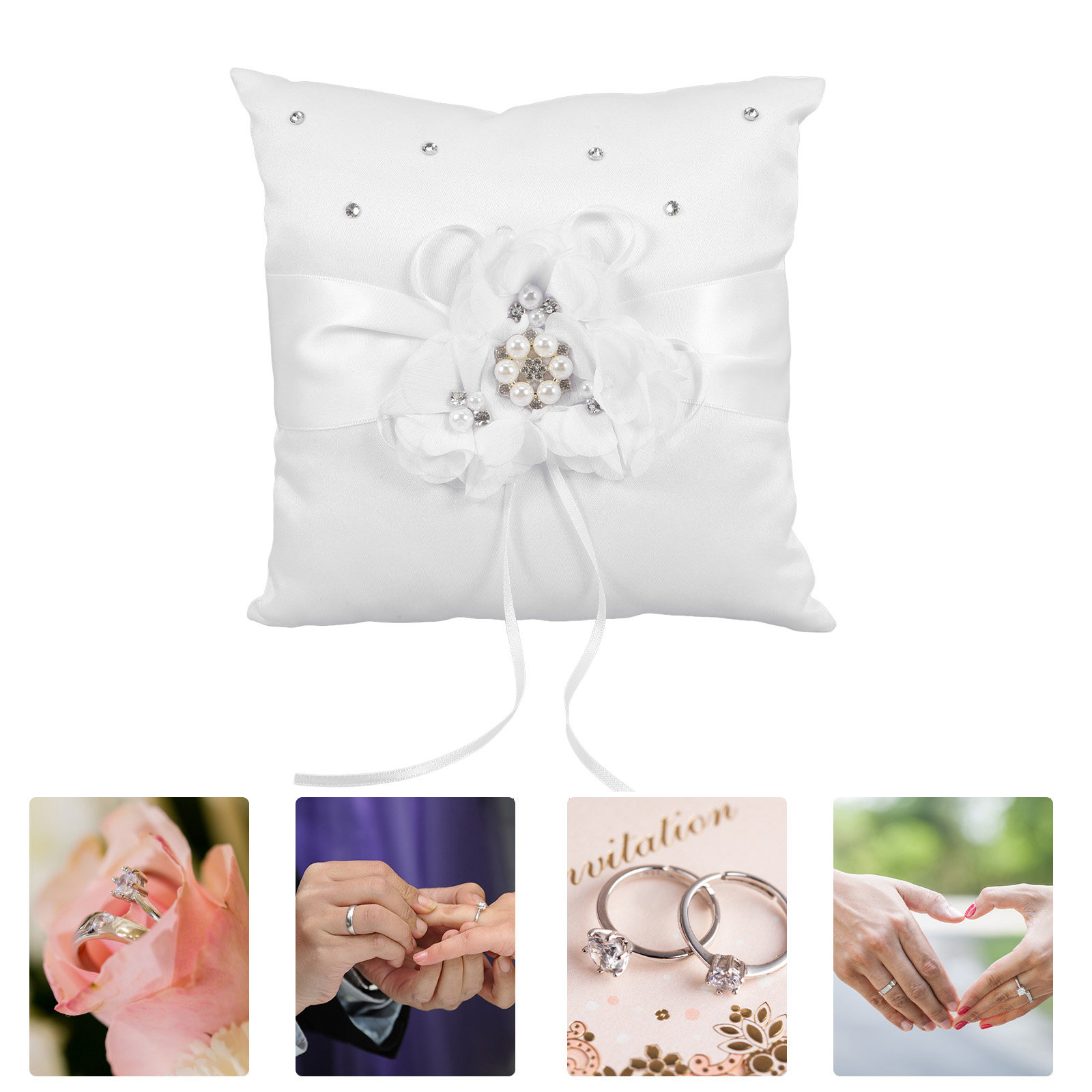 20x20 cm Çiçek Alyans Yastık İ - Ring Bearer Pillow incelemesi ve fiyatı