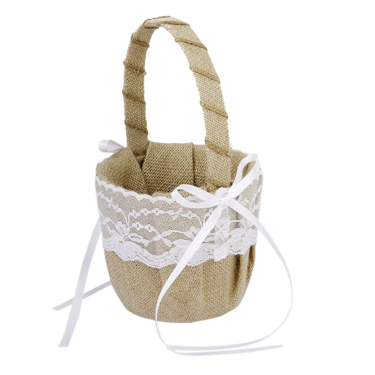 6'lı Set Çuval Bezi Jüt Dantel - Ring Bearer Pillow incelemesi ve fiyatı