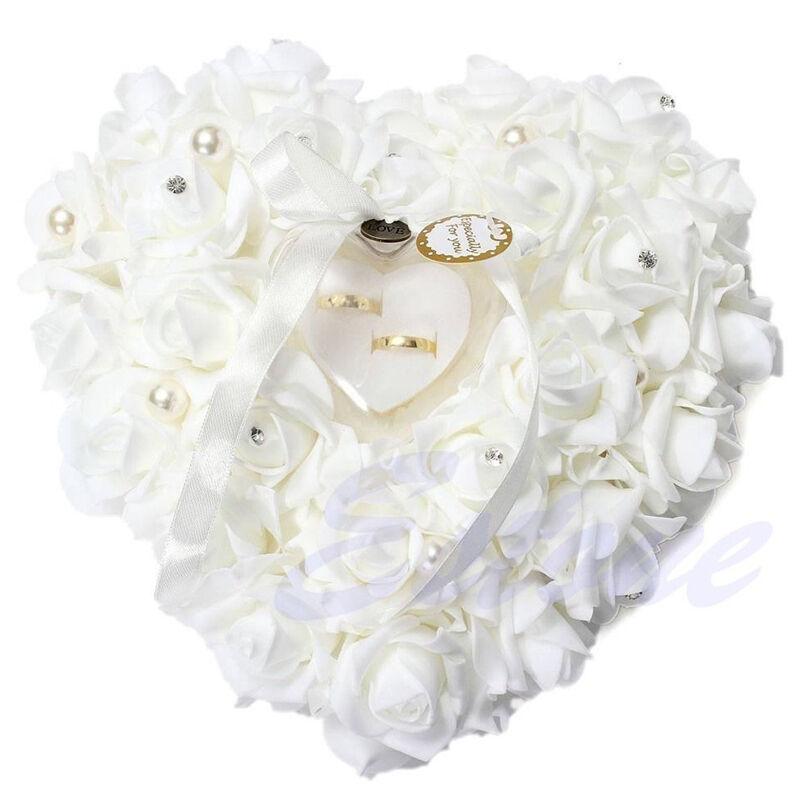 Düğün töreni fildişi saten kri - Ring Bearer Pillow incelemesi ve fiyatı