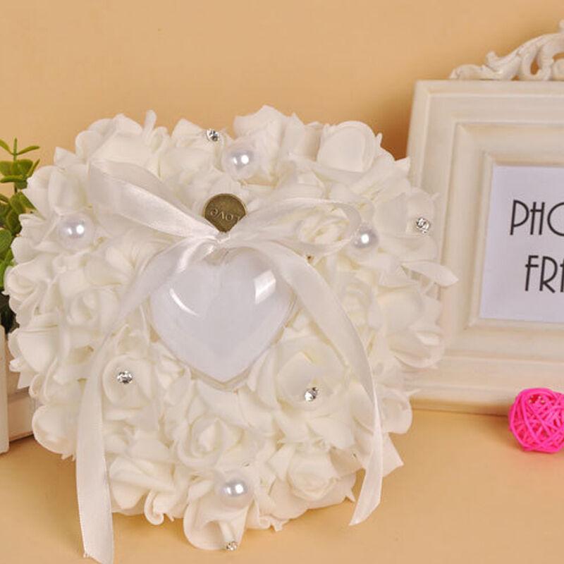 Düğün töreni fildişi saten kri - Ring Bearer Pillow incelemesi ve fiyatı